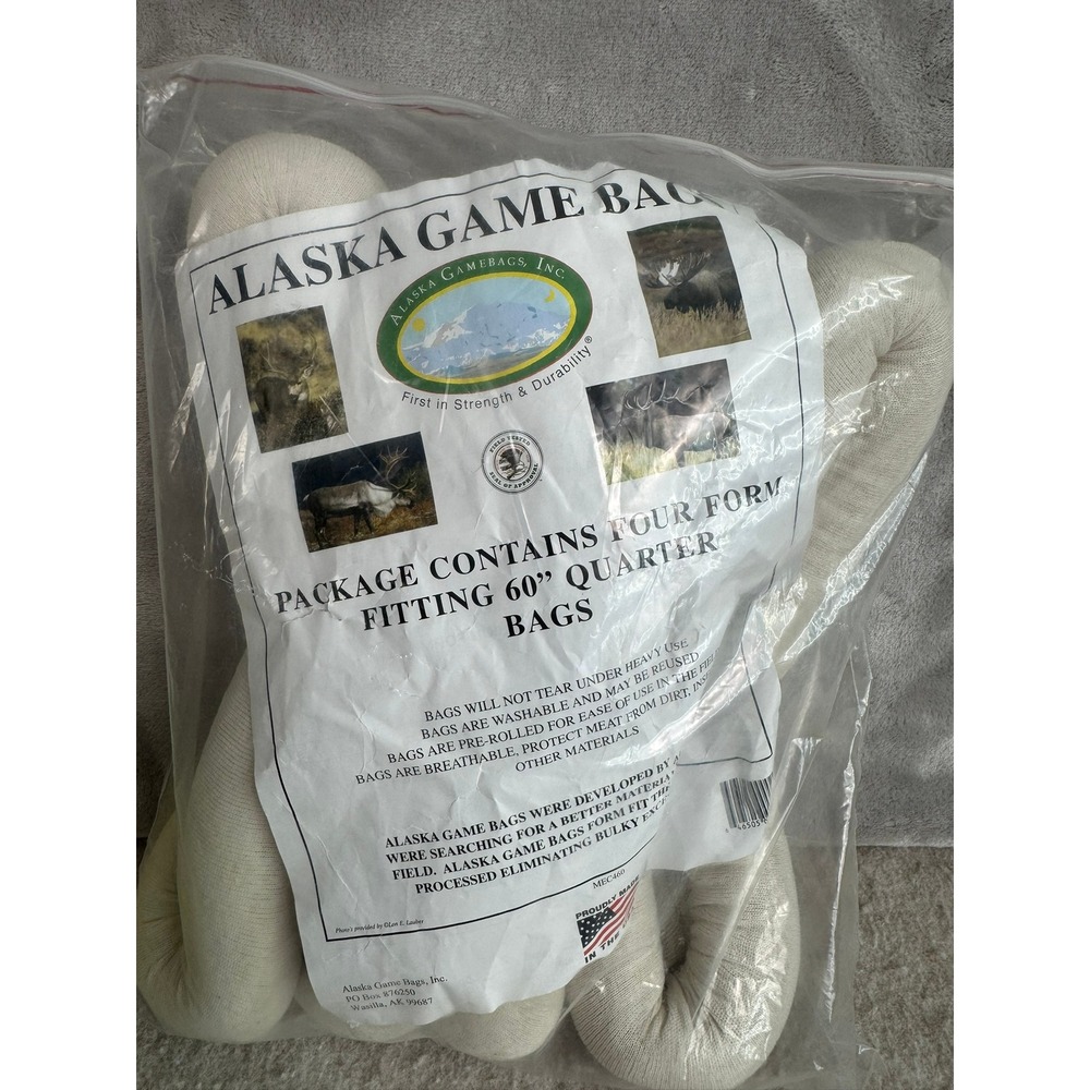 Alaska Game Bags Inc Four Form Fitting 60 Inch Quarter Bags Hunting Camping